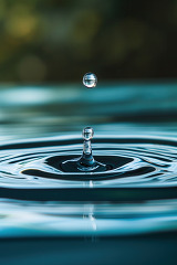 beauty of fluid dynamics shown in falling water creates ripples