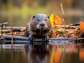 Beaver in the Canadian wilderness Shot