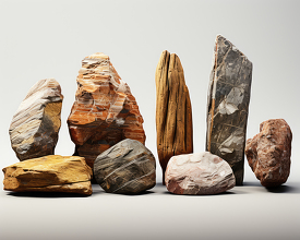 big rock stones isolated