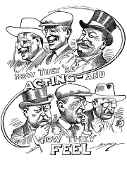 black and white american political cartoon a0031