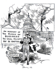 black and white american political cartoon a0131