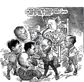 black and white american political cartoon a0441