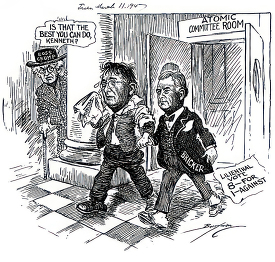 black and white american political cartoon a0561