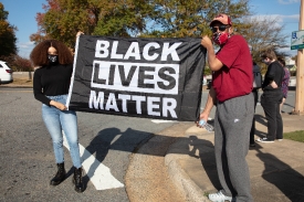 black lives matter supporters after presidental election