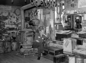 Blacksmiths shop turned into a garage Cambridge Vermont 1936 