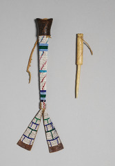 Bone Awl with Beaded Case late 1800s America