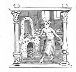 breadmaking medieval illustration