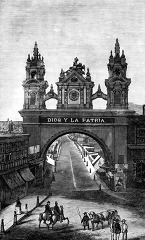 bridge over the rimac lima historical illustration