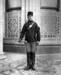 bugler wearing his uniform in Constantinople