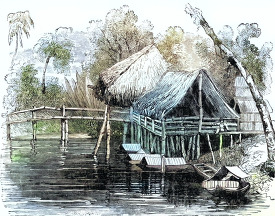 Burmese River Scene