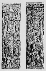 carved decorative doors mexico historic illustration