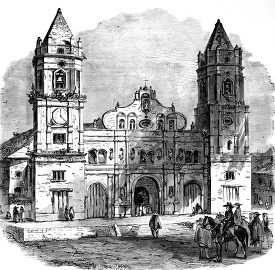 cathedral at panama historical illustration