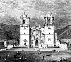 cathedral of puno historical illustration