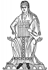 Citole Musical Instrument Illustration