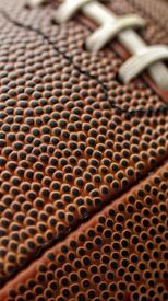 close up football showing the texture