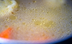 closeup of vegetable soup