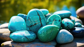 collection of polished and unpolished turquoise