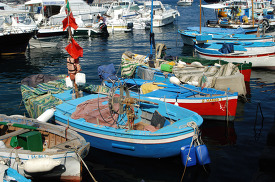 colorful boats along the amalfi coast italy 3294