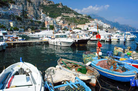 colorful boats along the amalfi coast italy 3297