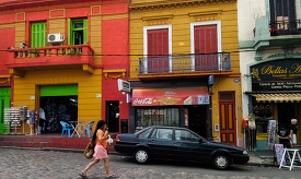 colorful la boca neighborhood Argentina photo