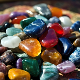 colorful Tumbled gemstones