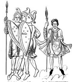 costumes of roman soldiers illustration