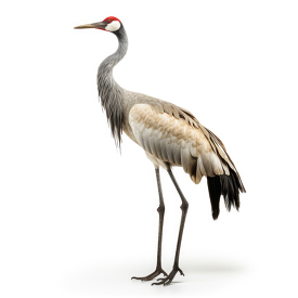crane bird isolated on white background