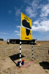 Crossing the Equator Sign Kenya Africa