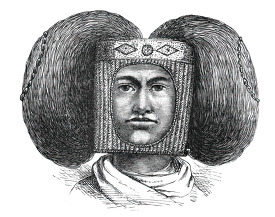 curious headdress historical illustration africa