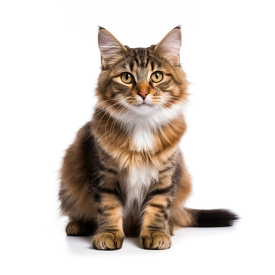 cute Cat isolated on white background