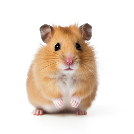 cute Hamster isolated on white background