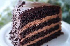 Decadent Chocolate Cake With Glossy Ganache Presentation