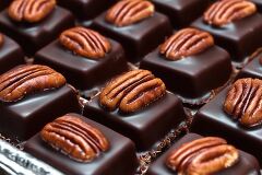 Delicious Chocolate Treats Arranged Neatly on a Tray