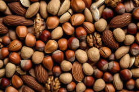 different nuts walnuts hazelnut peanut almond texture