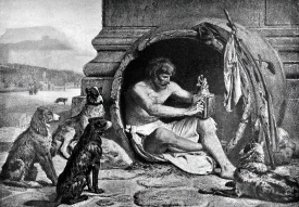 Diogenes in his tub