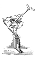 drawing of a telescope on a stand midddle ages