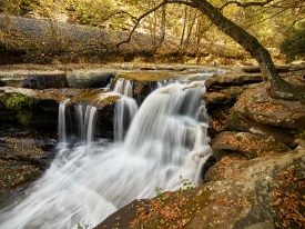 Dunloup Falls a roadside waterfall