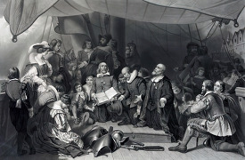 embarkation of the pilgrims