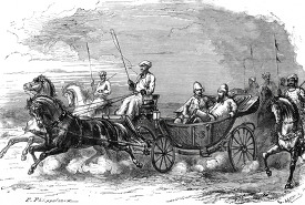english officers in indi historical illustration
