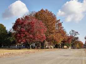 Fall scene at Colonial Williamsburg in Williamsburg Virginia