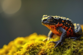 Fire Bellied Toad on top of a rock