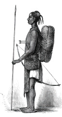 fisherman ready for work in africa historical illustration afric