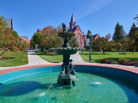 Fountain on the green in Barre vermont
