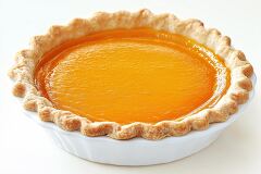 Freshly Baked Pumpkin Pie With a Golden Crust