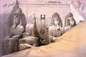 Front elevation of the Great Temple of Abu Simbel Nubia