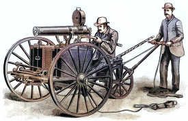 gatling gun with carriage and limber