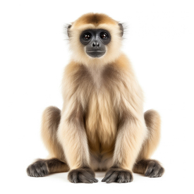 Gibbon isolated on white background