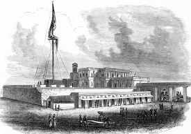governors residence fort george historical illustration