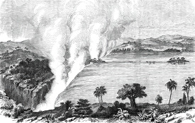 great falls of victoria falls historical illustration africa
