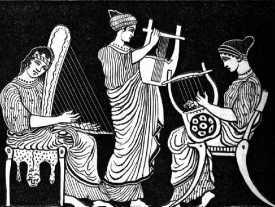 Grecian Harp Lyre Musical Instrument Illustration